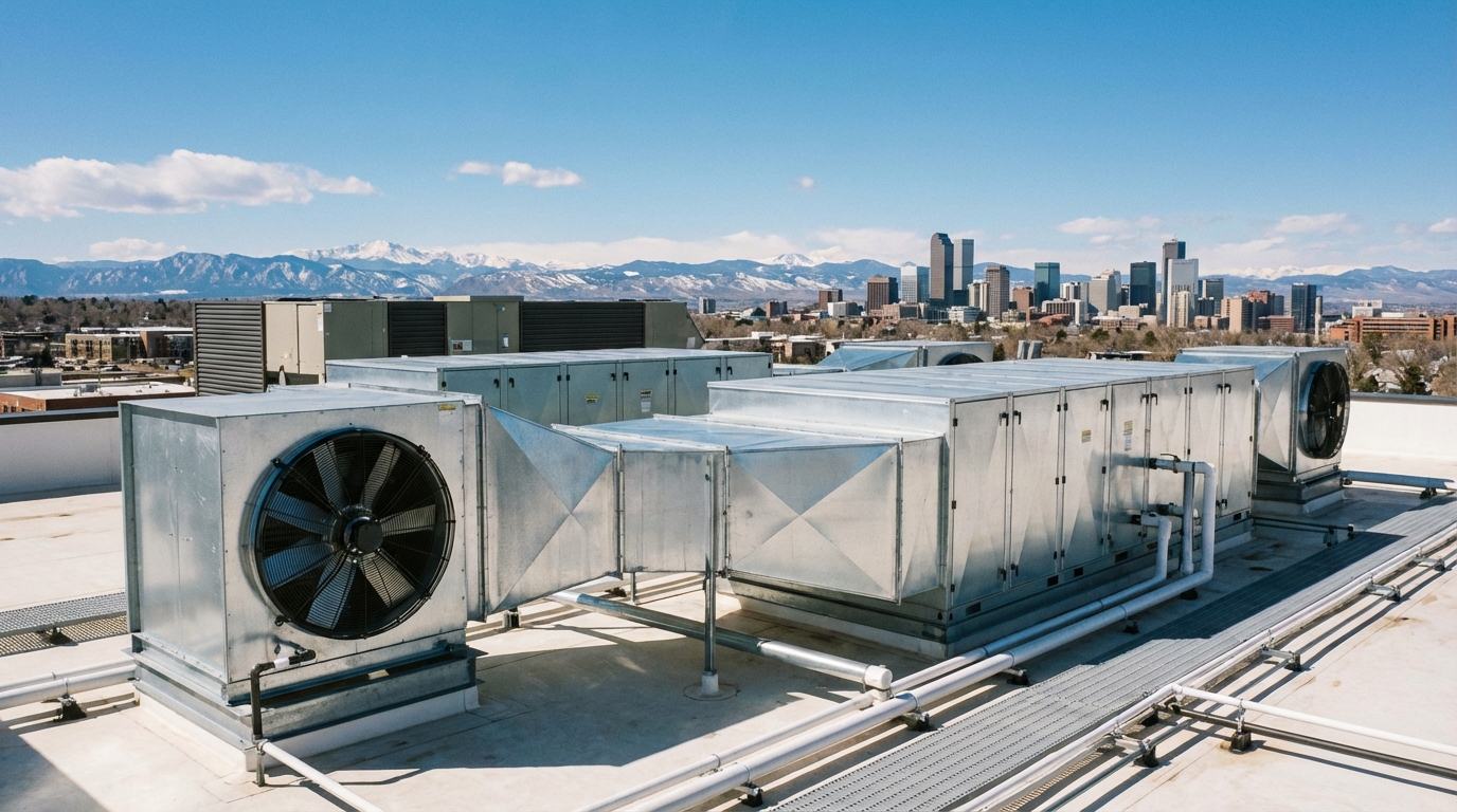Commercial rooftop HVAC units